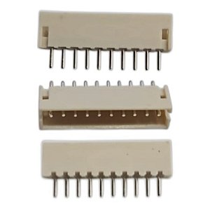 Plug Conector WTB 10 Pinos Macho Branco Passo 1,5mm Compacto