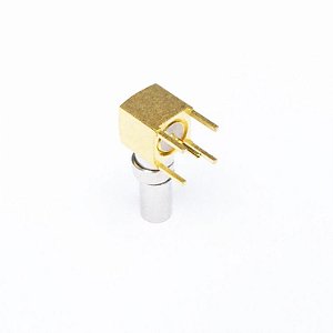 Conector RF SMA Fêmea Angular 90 Graus 50R