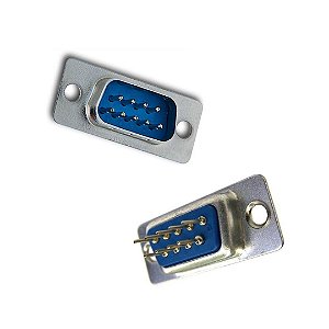 Conector D-Sub DB9 Macho 180º PTH Azul