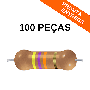 100x Resistores 47K Ohms 1/8W Axial