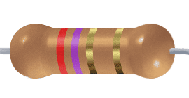 Resistor 2,7 Ohms 5W Axial de Potência