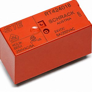 Relé Schrack RT424018 Bobina 18VDC Contato 8A