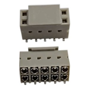 Header Duplo 10 Posições (2x5) Montagem SMD Pitch 2,54mm 180 Graus