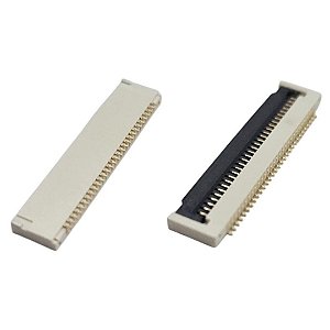 Socket FFC FPC 30 Contatos Passo 0,8mm Montagem SMD FP257H-030G10M