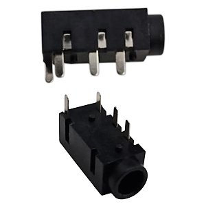 Conector de Áudio J2 3,5mm 4 Vias Montagem em PCB
