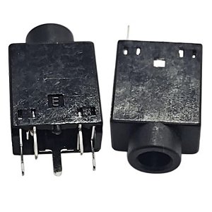 Jack Áudio Estéreo 3.5mm Vertical 5 Pinos para Placa Eletrônica