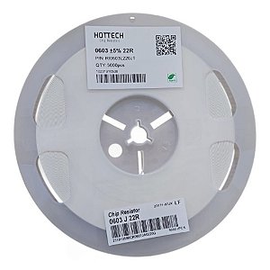 Resistor SMD 22 Ohms 0603 1/10W 5% RI0603L220JT - Rolo 5.000 Peças