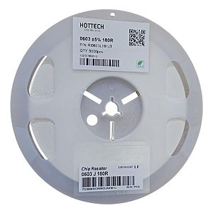 Rolo 5 Mil Peças Resistor SMD 180 Ohms 0603 1/10W 5% RI0603L181JT