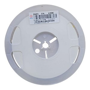 Resistor Chip SMD 220K 0603 0,1W 5% CL0603JN 220K – Rolo 5.000 Peças