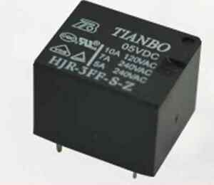 Relé de Potência 5V 10A 120VAC Tianbo HJR-3FF-S-Z