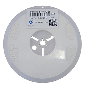 Capacitor MLCC SMD 1nF 250V 10% 0805 TCC0805X7R102K251DT - Rolo 4.000x