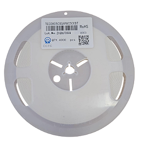 Rolo 4.000 Capacitores MLCC SMD 6,8pF 50V 0805 - TCC0805C0G6R8C500BT