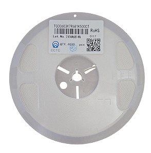 Capacitor SMD 680pF 50V 10% 0603 TCC0603X7R681K500CT - Rolo 4.000x