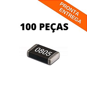 100x Resistor SMD 220KΩ 0805 Precisão 1%