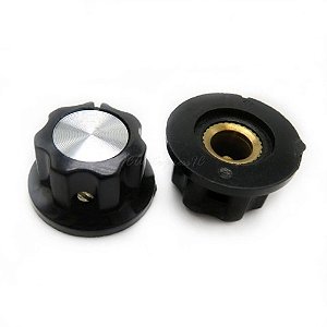 Knob para Potenciômetro Padrão BOSS MF-A02 Preto 23x13,2mm