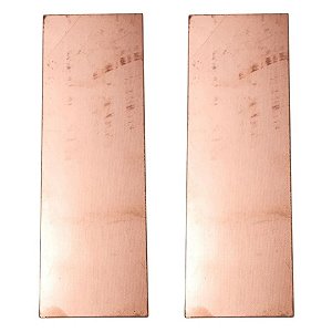 Placa Cobreada Virgem Fenolite/Fibra Face Única 50x150mm
