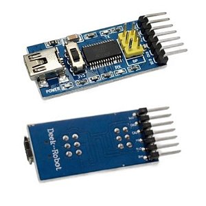 Módulo USB TTL FT232RL Conversor Serial FTDI com Chave 3,3V 5V