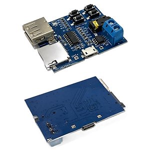 Módulo Player MP3 com Amplificador Integrado e Suporte a Disco U/TF
