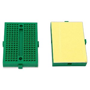 Placa Protoboard Compacta 170 Pontos Verde para Circuitos Eletrônicos