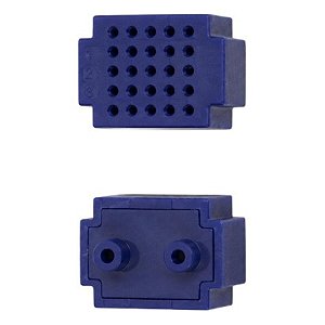 Placa Protoboard Compacta 25 Contatos Azul sem Solda