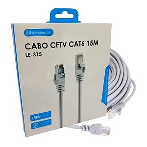 LE-315 Cabo de Rede CAT6 com Conectores RJ45 Montados 15 Metros