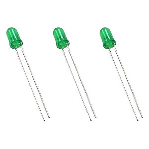 Diodo LED Difuso Verde 3mm 500mcd THT Allcone 03144EG