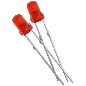LED 3mm Difuso Cor Vermelha 500mcd Allcone P/N 03144SR