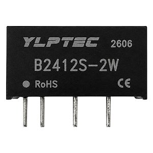 Módulo Conversor DC/DC B2412S-2W 24V 12V Isolado 2W PTH YLPTEC