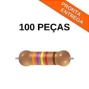 100x Resistor 37,4KΩ 1/4W Precisão 1% Axial PTH