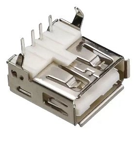 USB Tipo A Fêmea PCI 90° PTH Conector para Placa YH-USB01A