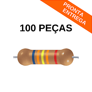 100x Resistor 634KΩ Precisão 1% 0,25W Axial MR25