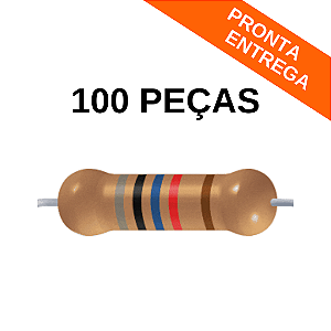 100x Resistor 80,6KΩ Precisão 1% 0,25W Axial MR25