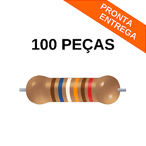 100X Resistores Axiais 169KΩ Precisão 1% 1/4W MR25