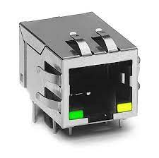 Conector Ethernet RJ45 Fêmea 1x1 CAT5 CAT6 J0011D01BNL para Placa