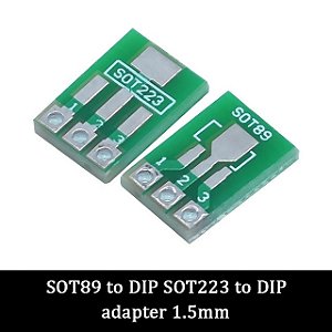 Placa Conversora SOT-89 e SOT-223 para DIP Universal 11,9x7,5cm