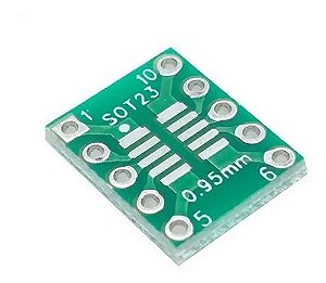 Placa Conversora SOT-23 MSOP-10 SOP-10 para DIP Universal 1x1,3cm