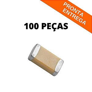 100x Capacitor Cerâmico Multicamadas 4.7uF 10V 0603 SMD Tolerância 10%