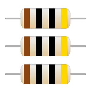 Resistor 10R Filme Carbono Mini Axial 1/6W 5% - Pacote com 100 Peças