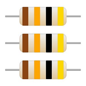 Resistor 13 Ohms CR25 1/4W Filme Carbono PTH Axial 5% - Kit 100 Peças
