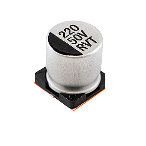 Capacitor Alumínio Eletrolítico SMD 220uF 50V 10x10.5mm