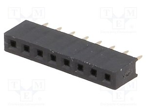 Barra Fêmea 8 Pinos 2,00mm 180 Graus DS1026-01-1x8S8BV