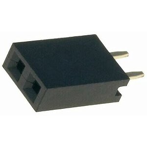 Barra Fêmea 2 Pinos 2,54mm Vertical DS1023-1x2S21