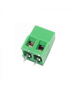 Conector Terminal KF128 2 Polos Passo 5,0mm Verde para Placa PCI