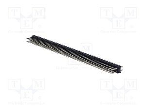 Barra de Pinos Macho 80 Pinos (2x40) Dourada Vertical 2,54mm PTH