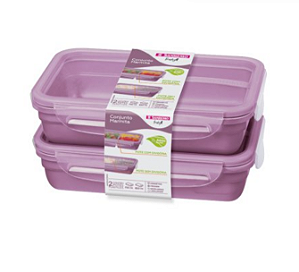 Sanremo Conjunto com 2 Potes de Plástico para Marmitas 730ml + 820ml