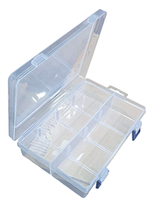 Caixa em Plástico 20 x 13,5 x 4,5cm com Separador Central