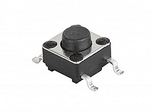 Chave Push Button Tátil SMD 6x6x5mm 4 Pinos 180°