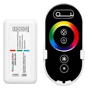 Controlador de Fita LED RGB Touch sem Fio RF 12 a 24V 6A S-103 T