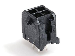 Header Conector Micro-Fit Macho 4 Vias Pitch 3mm para Placa Eletrônica