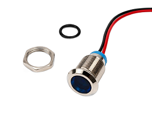 Indicador Luminoso Elétrico Azul 12mm 12V com LED ABI12C-PXB12V